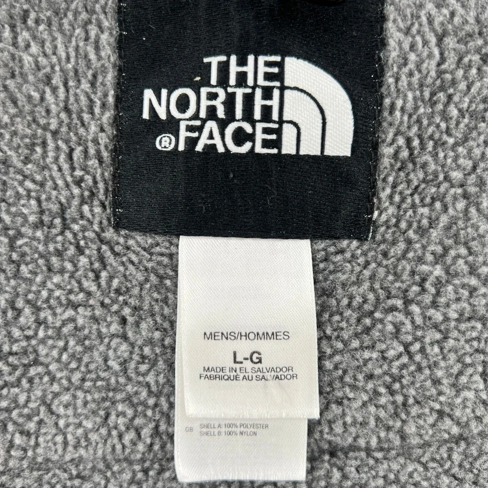 The North Face Denali Polartec Fleece Jacket Mens Large Gray Black Full Zip A193